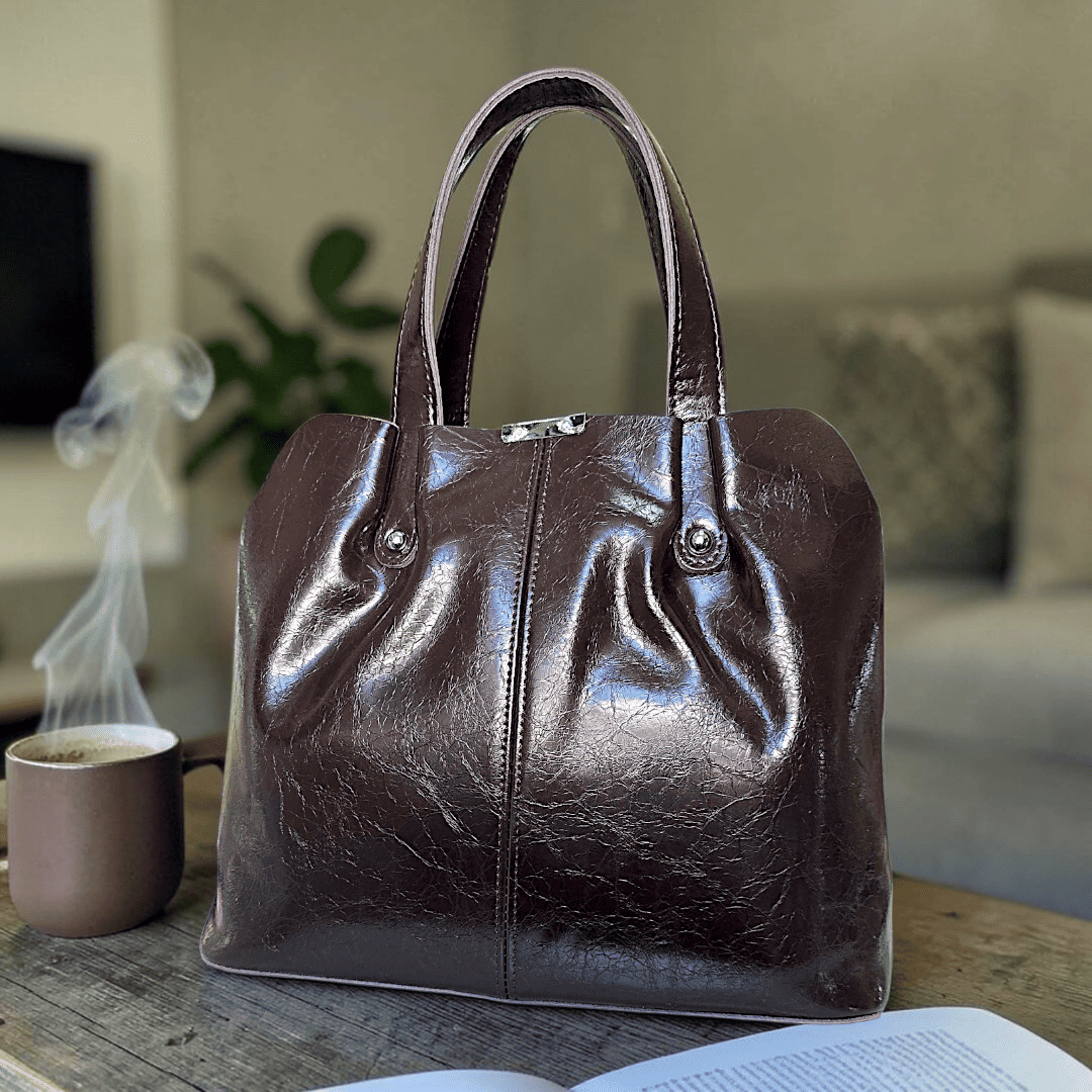 Стильная сумка из натуральной кожи 31 × 26 см — изображение 3